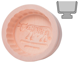 Botervorm rond voor 250 g boter - motief: Koe