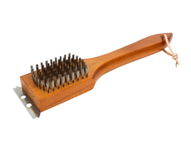 Borstel met krabber voor rookkast en bbq
