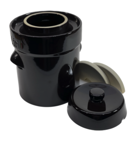 Zuurkoolpot 5 liter met 2 verzwaringsstenen