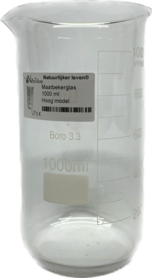 Bekerglas 1000 ml hoog model gegradueerd hittebestendig