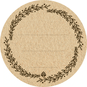 Zelfklevende ecolabels rond 66,5mm - 20 st.