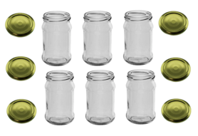 Glazenpotten 300 ml  6 stuks