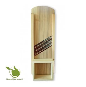 Houten Mandoline of Koolsnijder 3 messen 55,5 x 18,5 cm (rond)