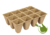 Papieren turf potjes 12 per tray  4x4x4.5cm 30 stuks
