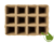 Papieren turf potjes 12 per tray  4x4x4.5cm 30 stuks