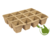 Papieren turf potjes 12 per tray  4.5x5x4.5cm 30 stuks
