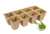 Papieren turf potjes 8 per tray  6x6x6cm 30 stuks